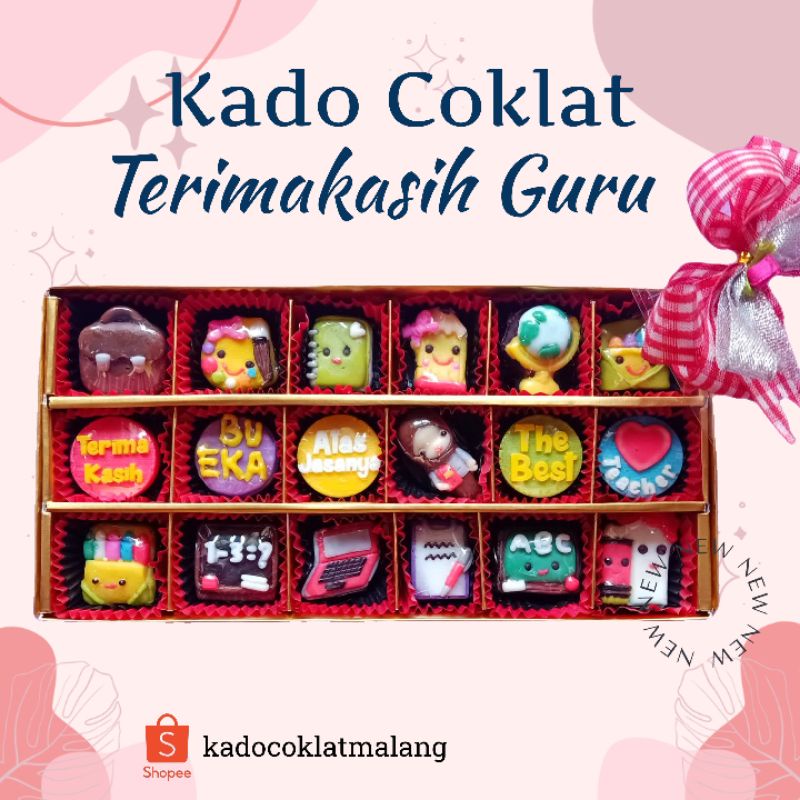 Kado hadiah coklat hari guru 25 november terimakasih Guru kenang-kenangan ambil raport