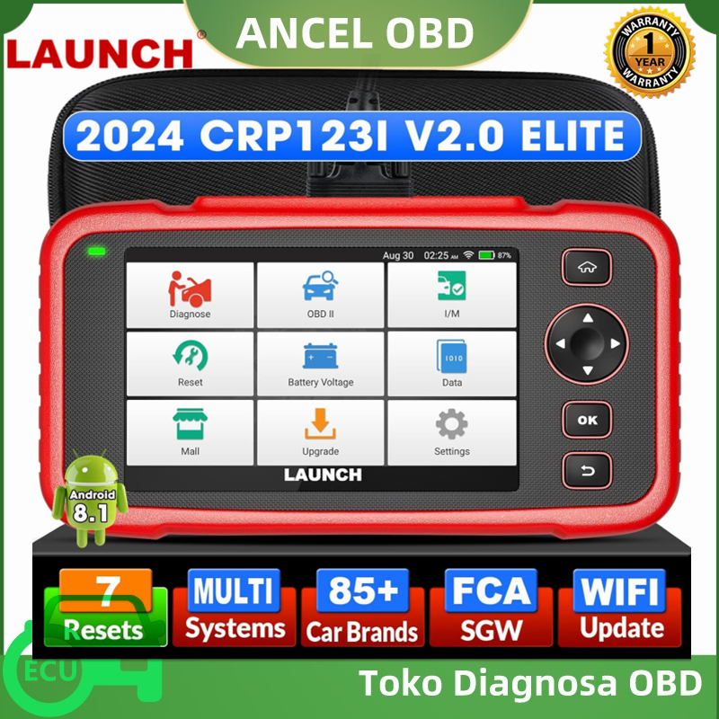 LAUNCH X431 CRP123I V2.0 Obd2 Scanner 2025 Newest Throttle Relearn Car Diagnostic Tool Engine/ABS/SRS/Transmission Fault Code Scan Tool ECU Reset Odb2 Scanner Lifetime Free Update Harga 2,484,000 Ringgit*Penghantaran Percuma