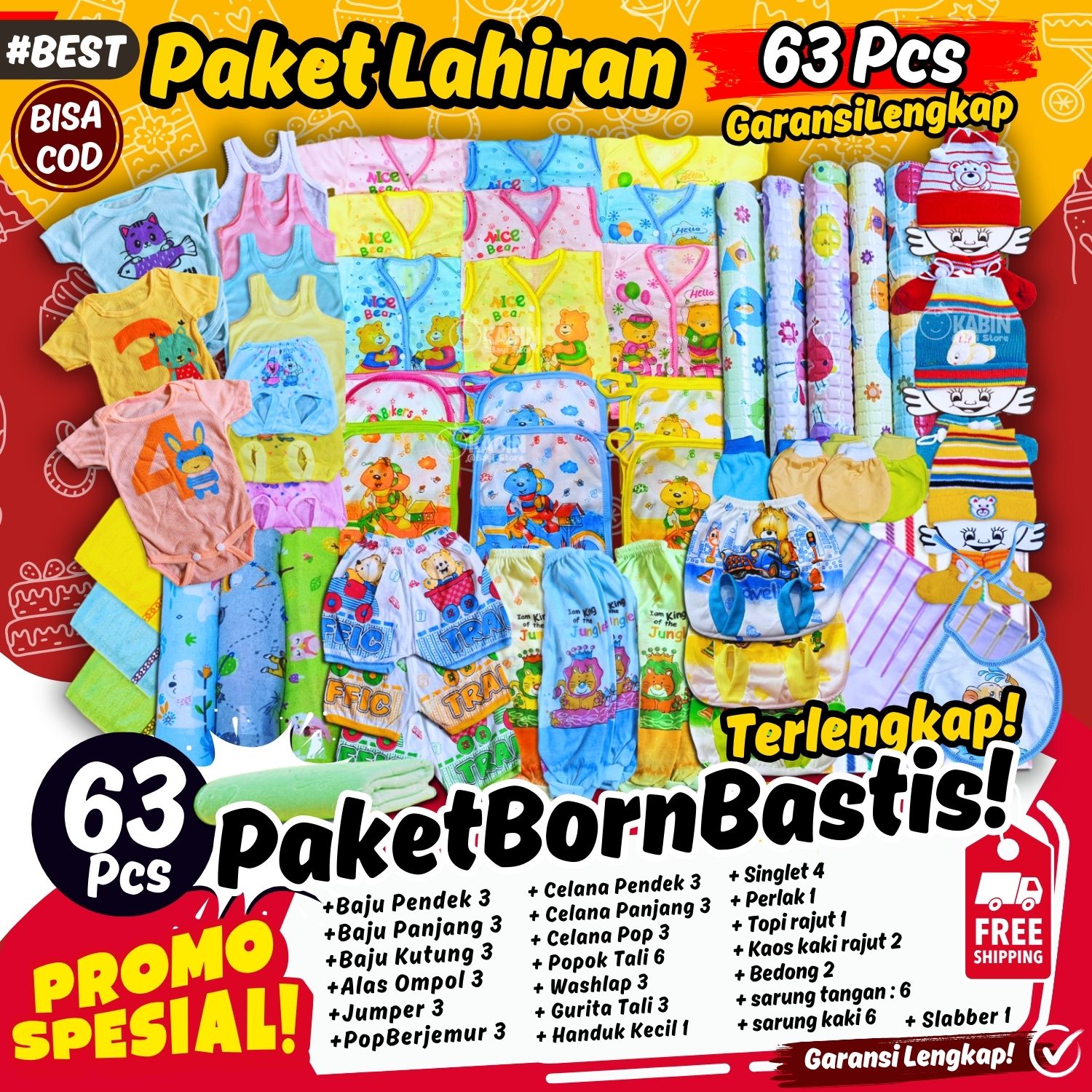 Baju Bayi Baru Lahir, Set New Born, Paket Lahiran Murah Isi Lengkap, Kado Lahiran & Perlengkapan Bayiโฆ