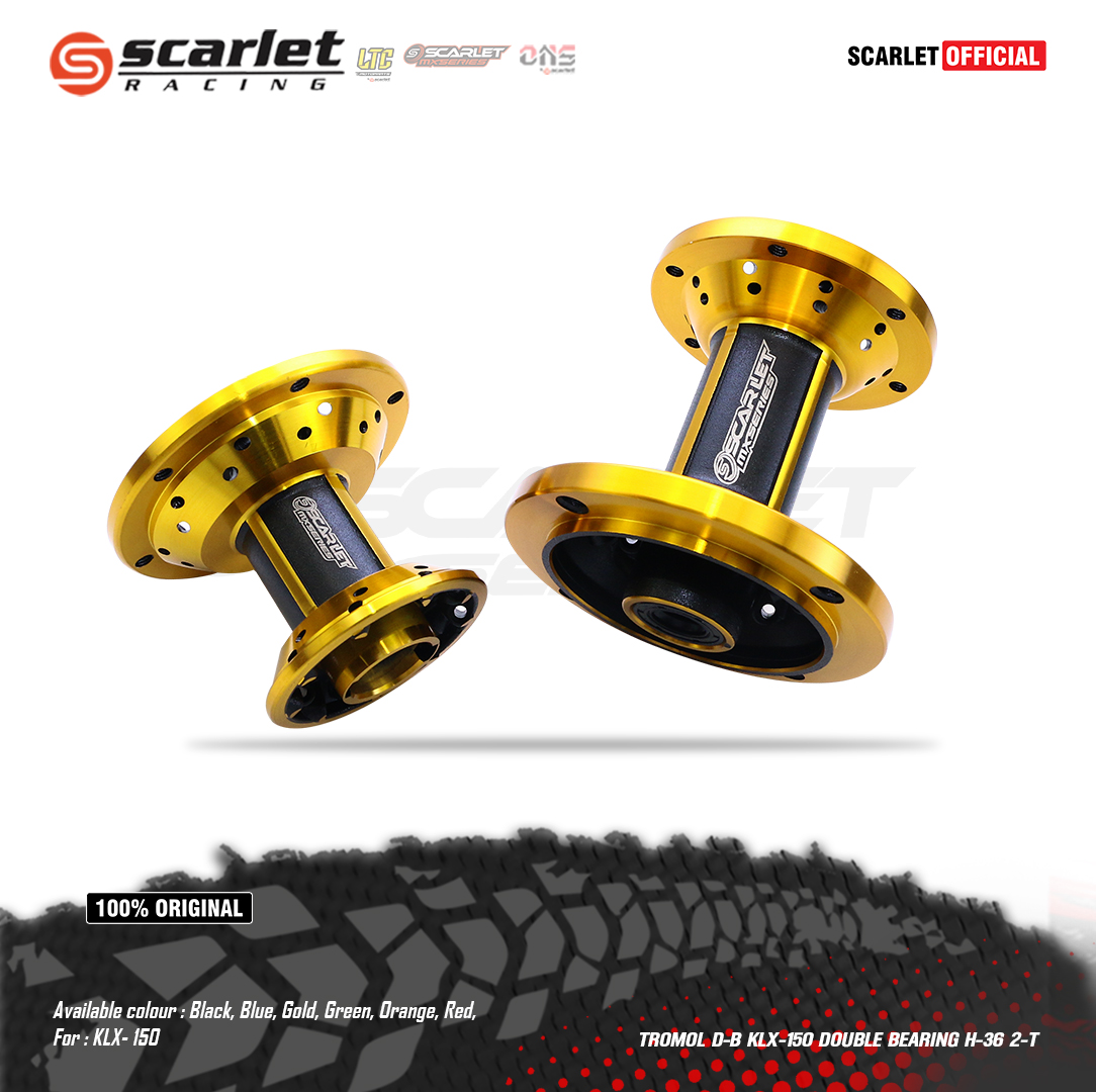 Scarlet Racing - Trombol Tromol Hub Trail Front Rear 2 Tone Honda Crf 36 Hole Klx Hole 36 Double Bearing Black Blue Chrome Polish Orange Purple Re Harga  760,000 Ringgit*Penghantaran Percuma