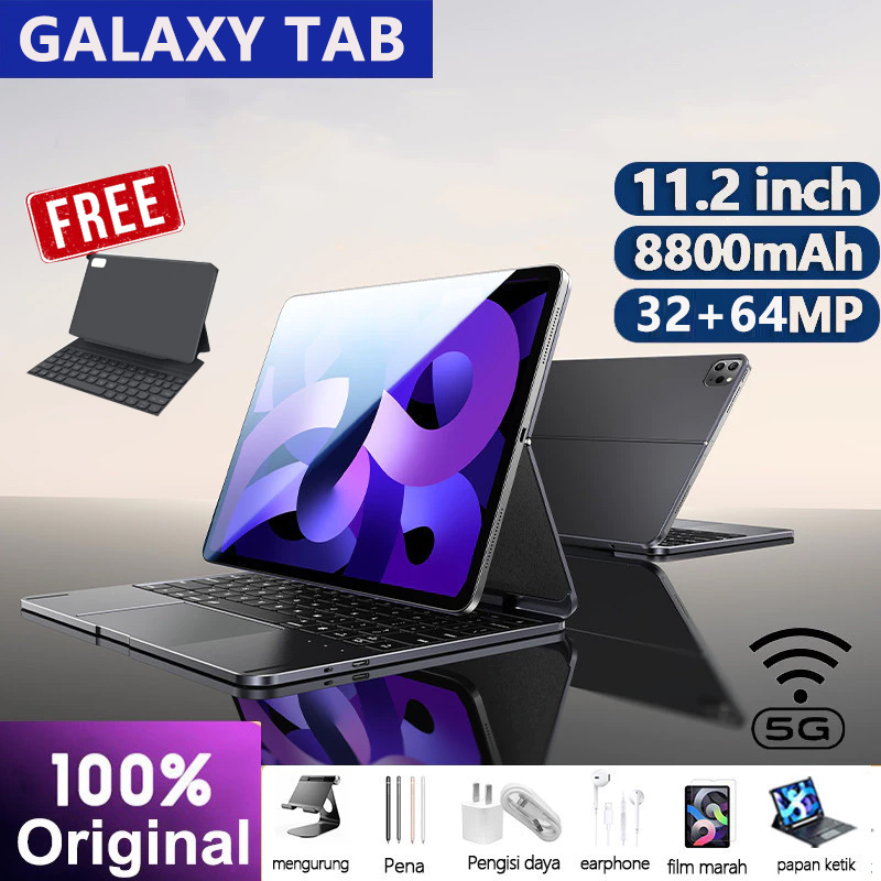 [Free Keyboard]Garansi Resmi Galaxy Tablet PADPRO16GB RAM+512GB ROM 12.1 Inch Tablet Android With Sim Slot 4G Dual SIM Card Harga 948,000 rupiah*Gratis Ongkir
