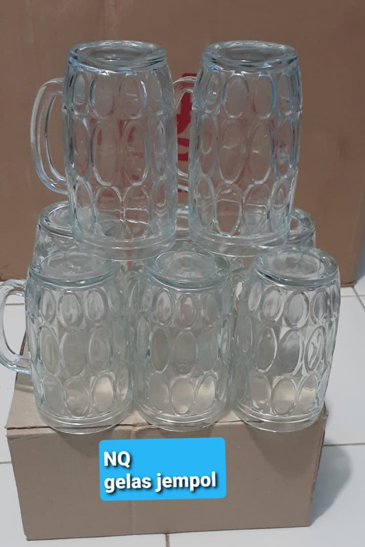 1 Dozen /6Pcs Thumb Glass Cups /Glass Cups with Handles,Tea Glasses
