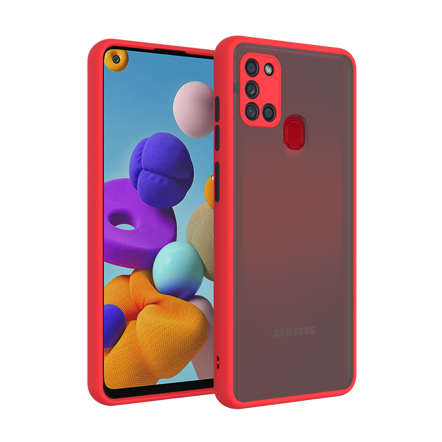 Samsung A21S Case Dove Bamper Pelindung Kamera HardCase Softcase