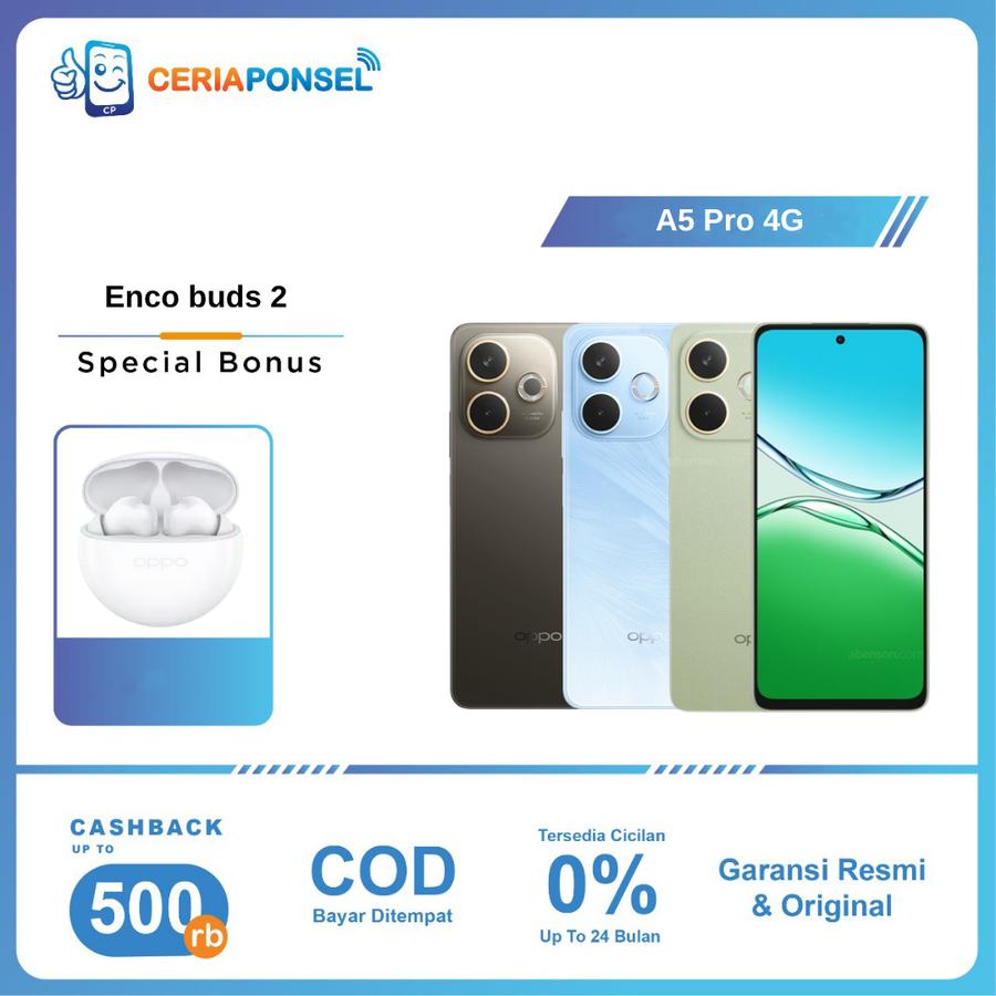 Oppo A5 Pro 4G 8/128GB & 8/256GB Snapdragon 6s 4G Gen 1 | Garansi Resmi OPPO 1 Tahun Giá 2,636,000 Đồng*Miễn phí vận chuyển