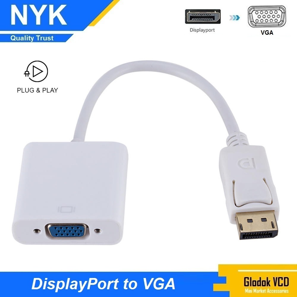 NYK Converter DP Display Port to VGA Lazada Lazada Indonesia