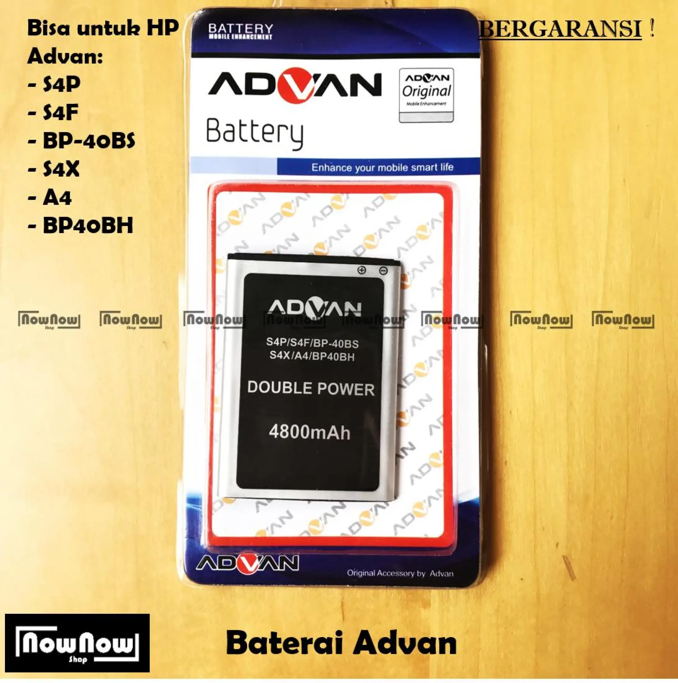 Baterai Advan S4p S4f S4x A4 Bp40bs Bp40bh Double Power Original Batre Batrai Battery Hp Lazada Indonesia