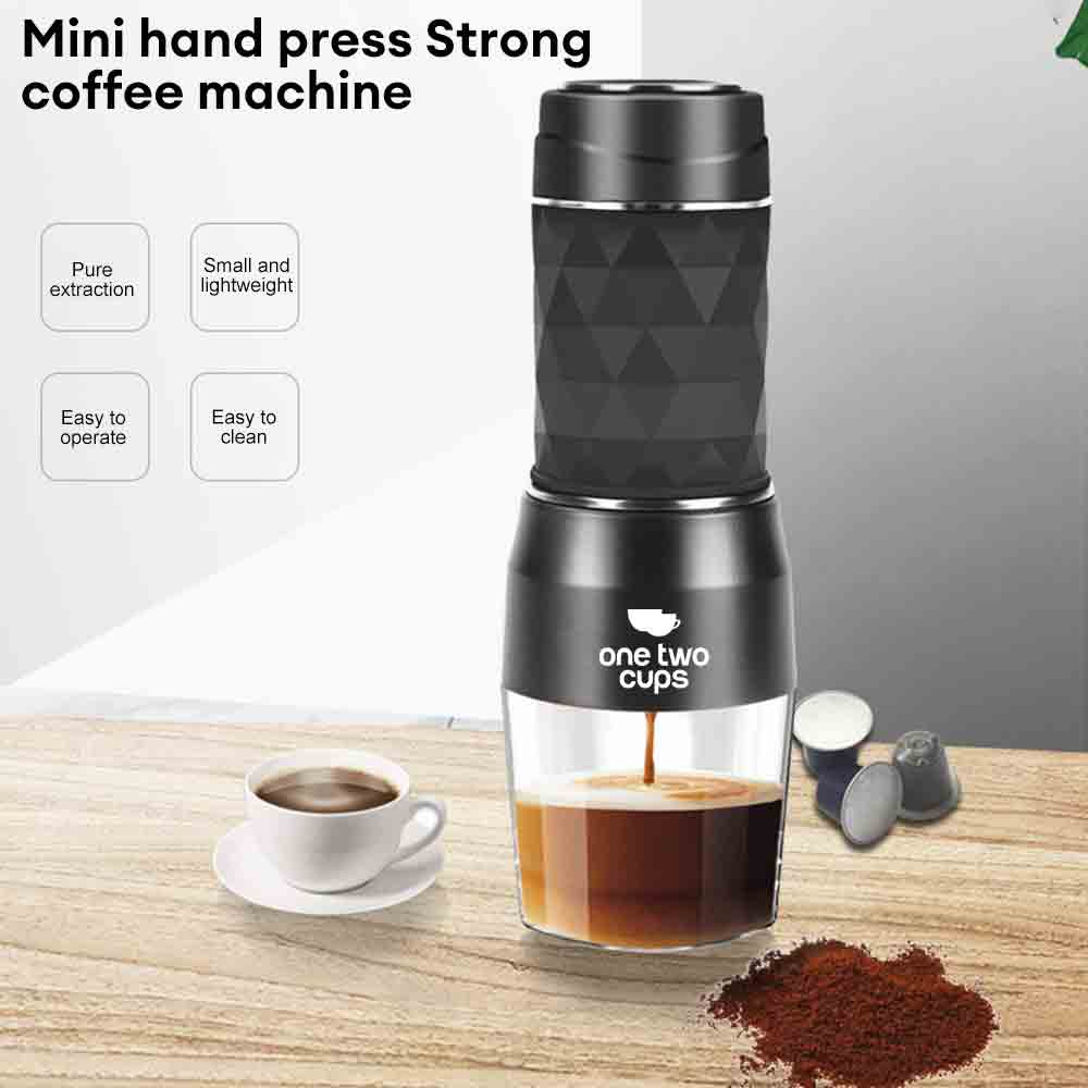 Hand Press Mini Espresso Coffee Maker in 20 Bar 120ml HS