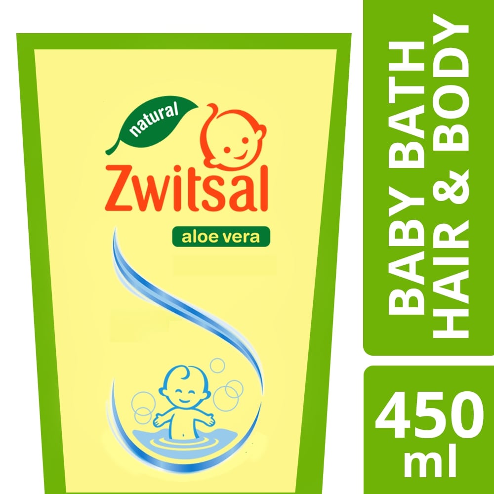 ZWITSAL BABY BATH HAIR AND BODY NATURAL ALOE VERA 450ML - Sabun Bayi Baby Bath Sabun Mandi Bayi Cair
