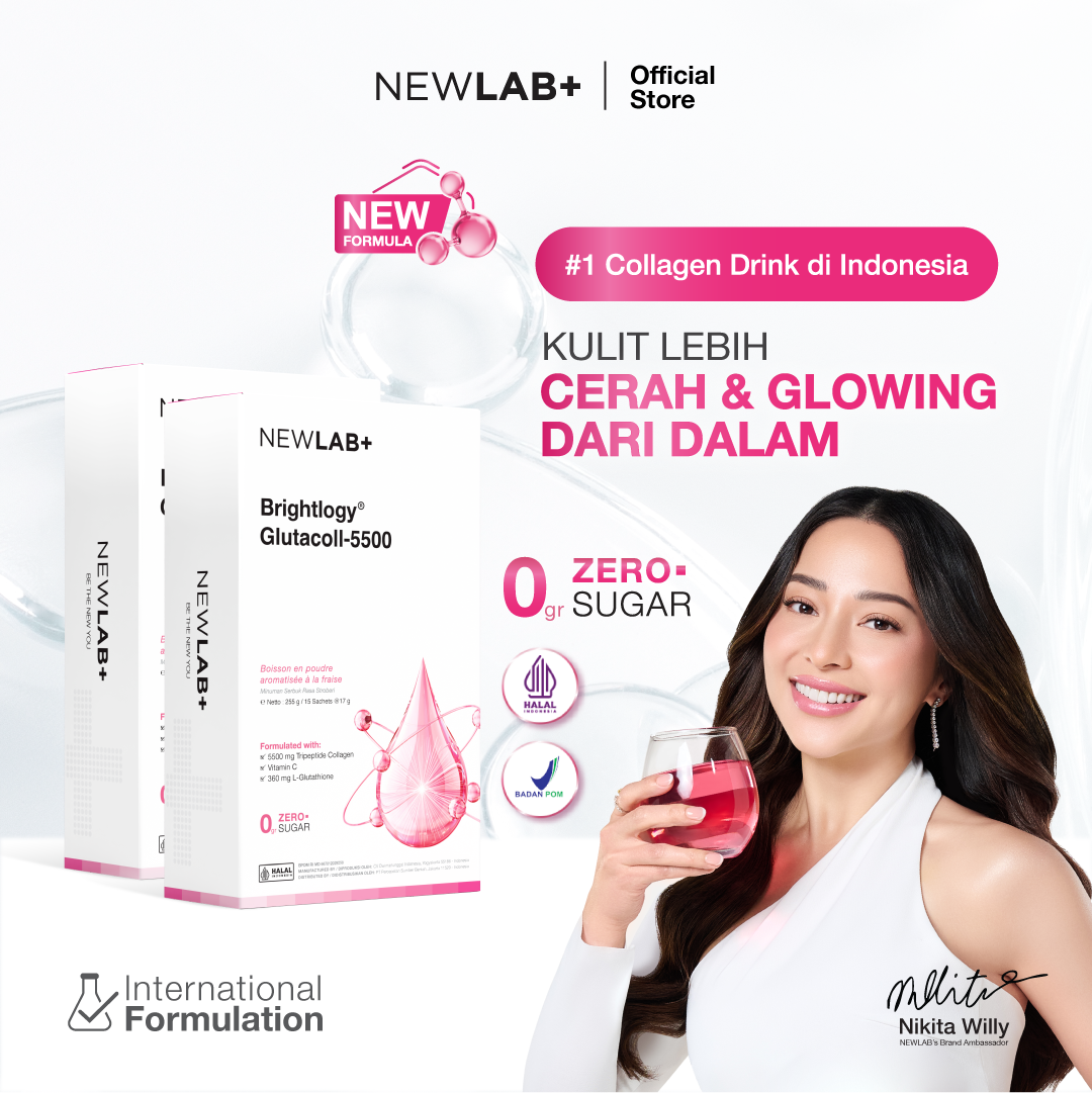 manfaat l glutathione NewLab Mini Brightlogy C-Gluta 360 | Max Dosis L-Glutathione dan Tinggi  Vitamin C | Minuman Pencerah Kulit - Lazada