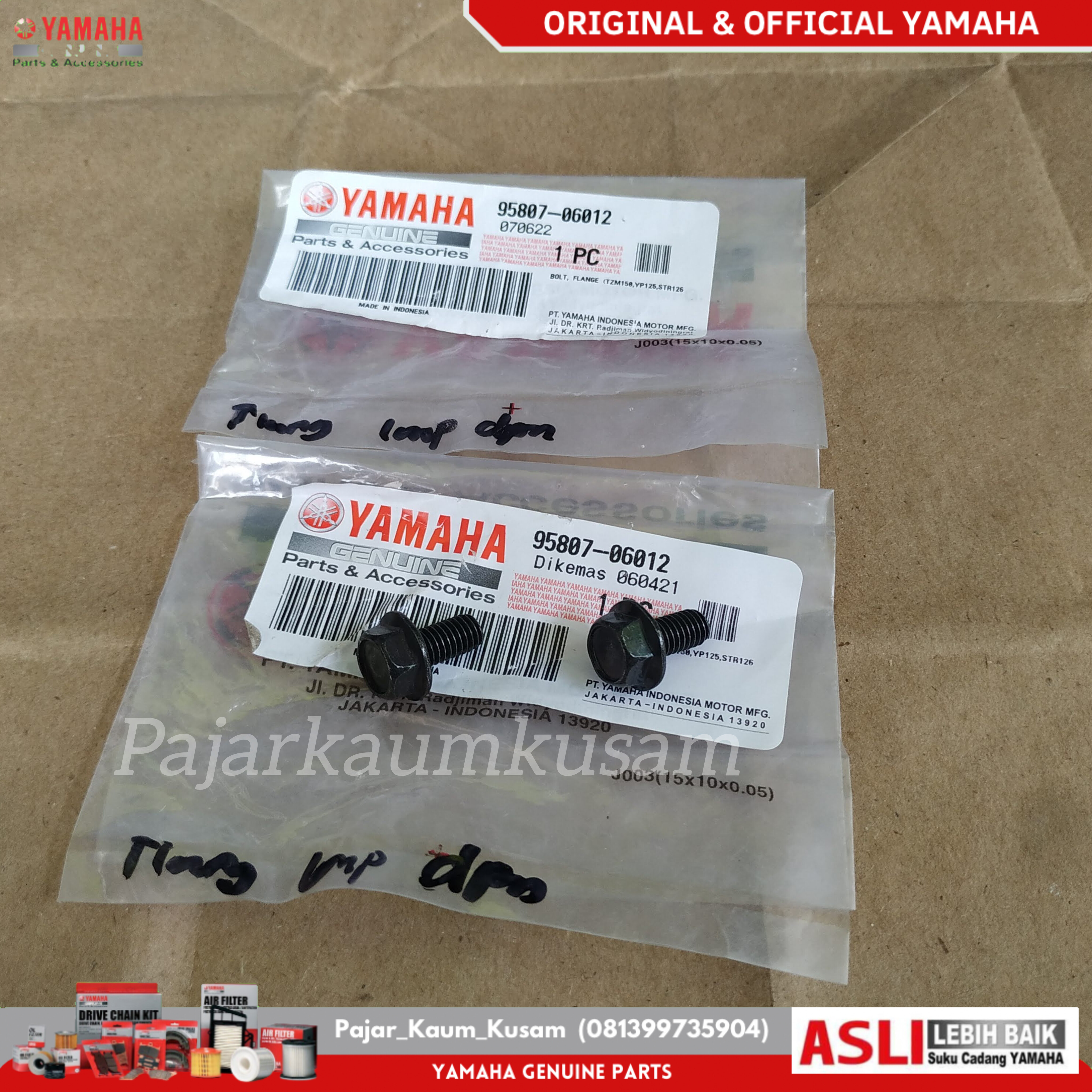 BAUT BREKET LAMPU DEPAN RX KING ORIGINAL 95807-06012 BOLT FLANGE Harga 25,000 rupiah*Gratis Ongkir