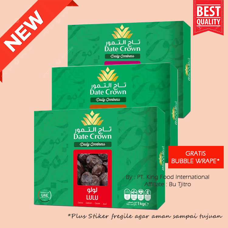Kurma Date Crown Lulu 1Kg 100% Original Kualitas Premium