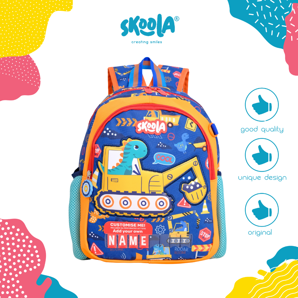 Skoola children's school bag kindergarten kindergarten boys Dino excavator-Aira - Merek SKOOLA Harga 201,760 rupiah*Gratis Ongkir