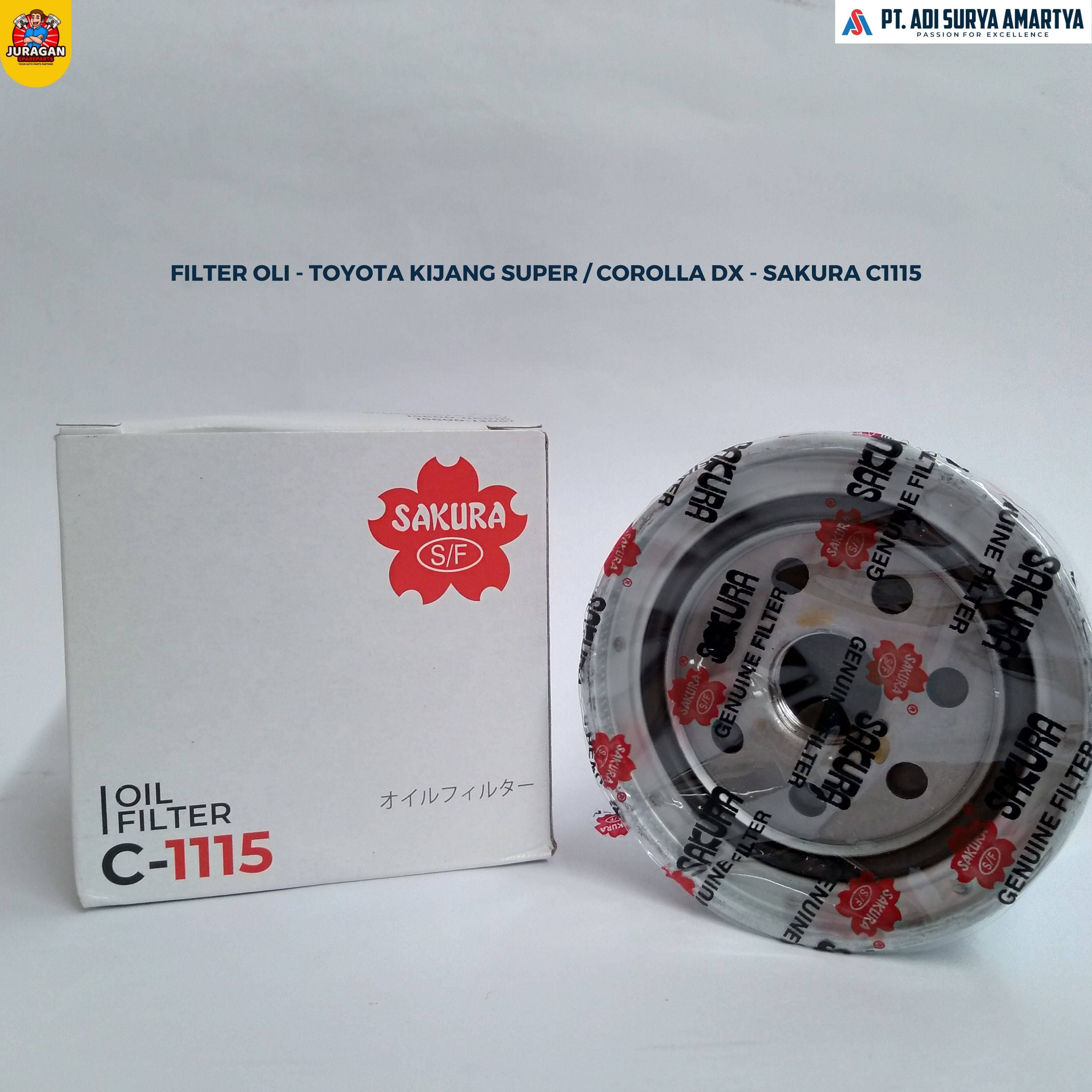 Filter Oli - Toyota Kijang Super / Corolla Dx - Sakura C1115 Harga 34,500 rupiah*Gratis Ongkir