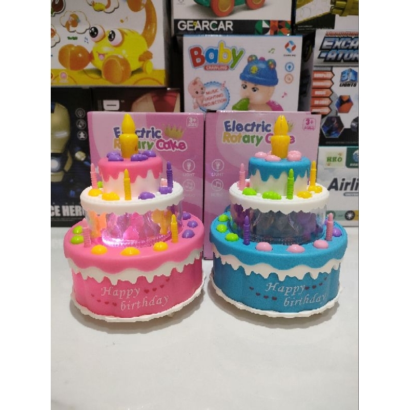 Mainan Kue Ulang Tahun Birthday Cake Mainan Anak Hadiah Ulang Tahun Lampu Musik