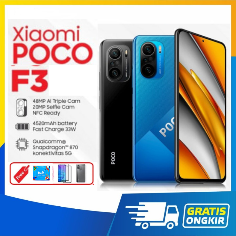 POCO F3 RAM 6/128 GB - 8/256 GB Garansi - 8/256 GB , Biru Harga  2,900,000 Ringgit*Penghantaran Percuma