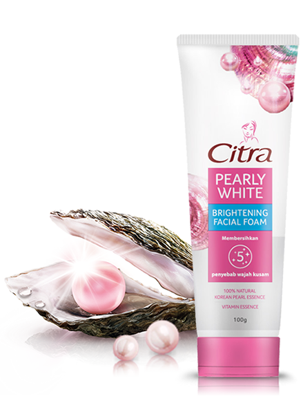 citra pearly white uv facial foam