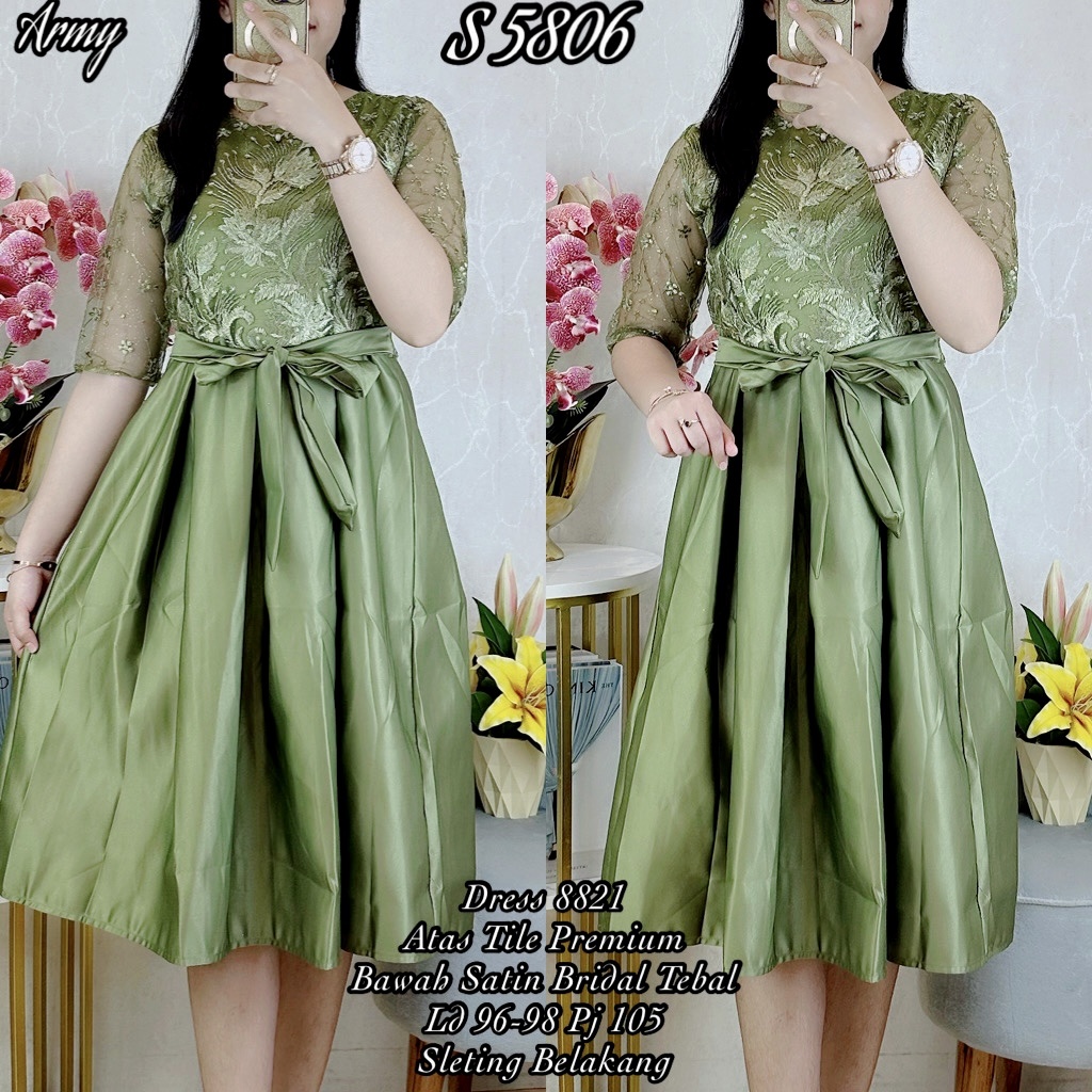 Dress Satin Bridal Mewah Dress Pesta Pernikahan Promo Murah COD - Merek Dress Harga 179,500 rupiah*Gratis Ongkir
