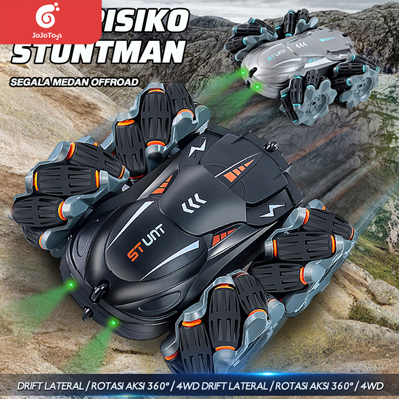 Jojotoy Stunt Car Mainan Anak Mobil Remote Control RC 2.4hz Rotasi 360° Mobil Remot - Merek JOJOTOY Harga 125,000 rupiah*Gratis Ongkir