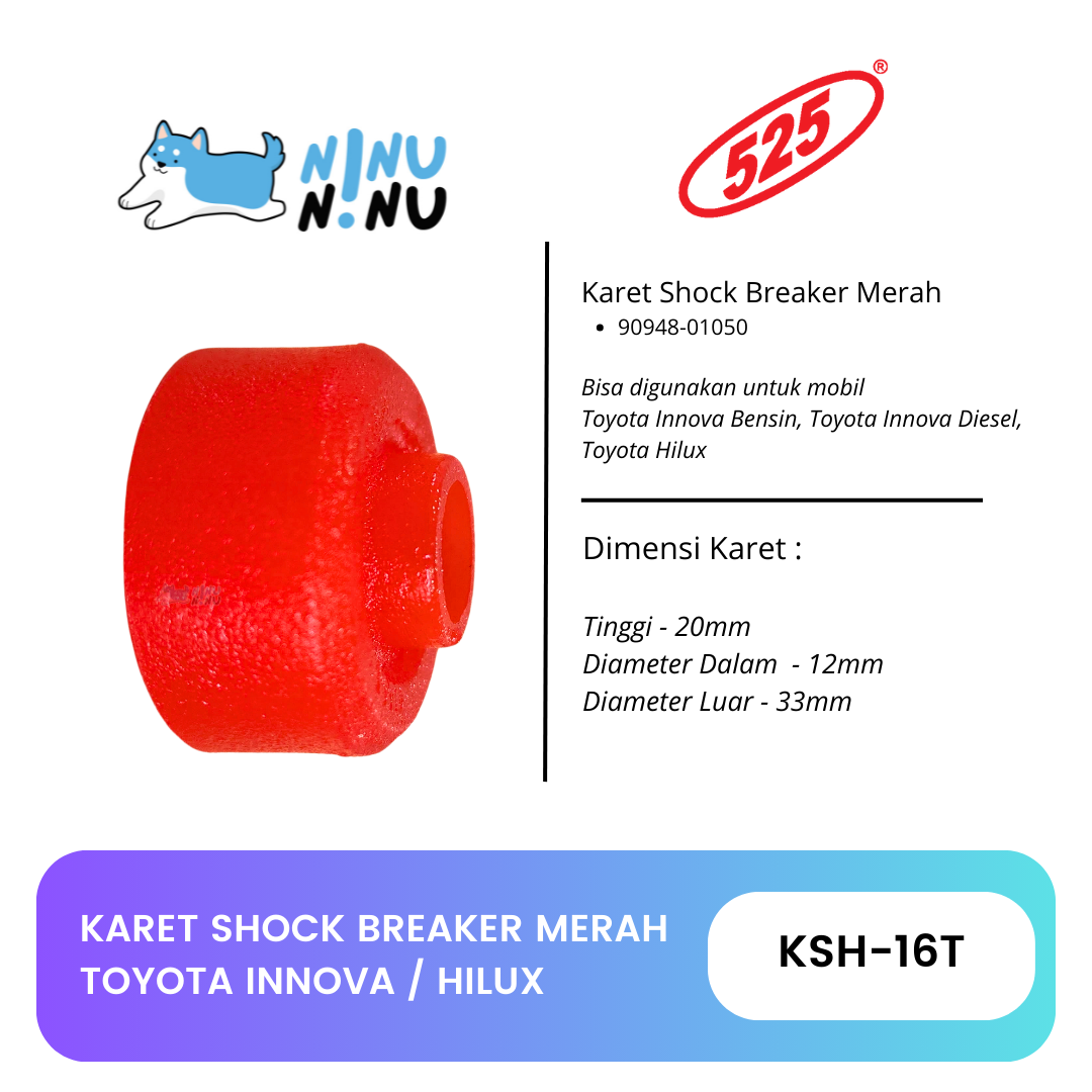 Red Toyota Innova Hilux Shock Breaker Rubber 525 Harga 2,950 rupiah*Gratis Ongkir