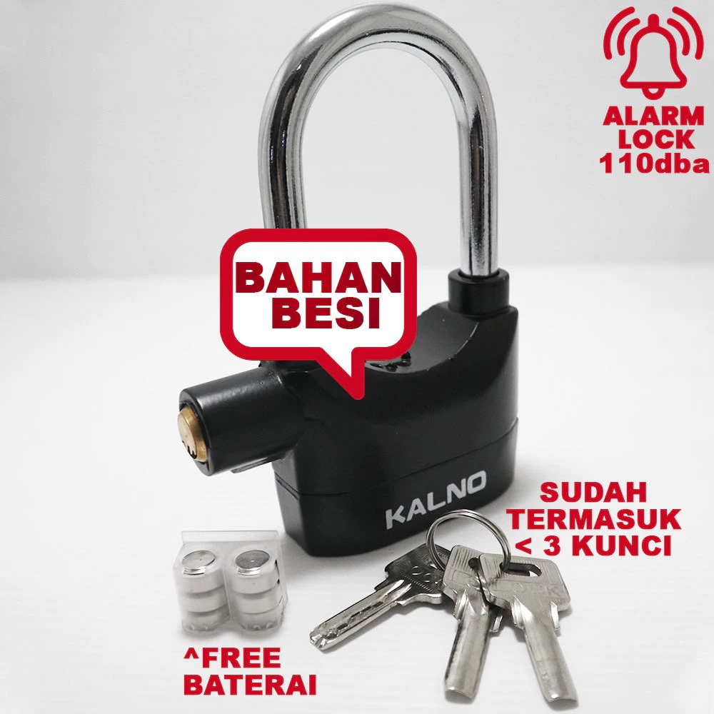 Anti-theft alarm lock-free battery backup-SC Harga 43,278 rupiah*Gratis Ongkir