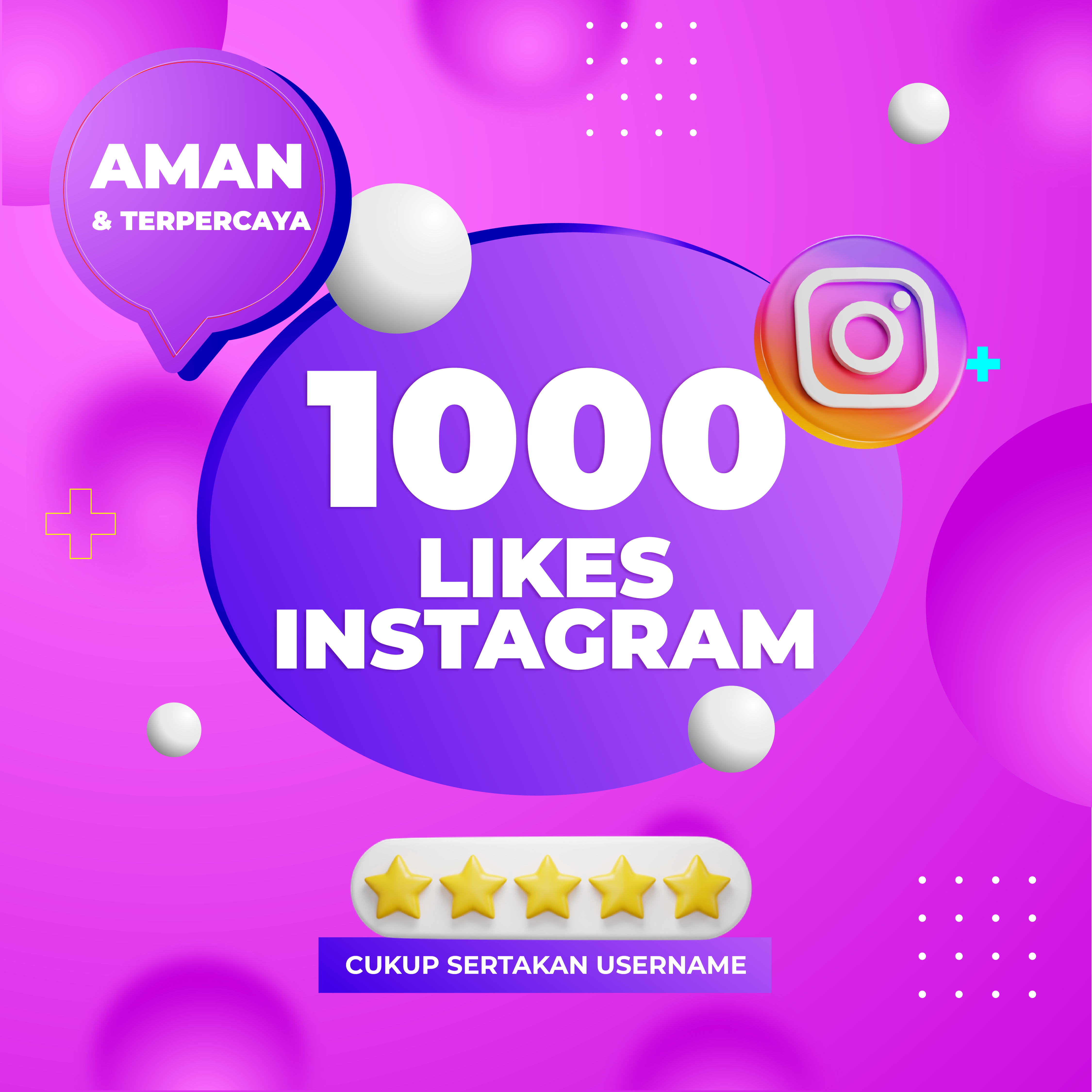 Instagram Interaction Boost Voucher 1000 Likes - Safe & Trusted - Email/Send Via Whatsapp Harga 8,000 rupiah*Gratis Ongkir