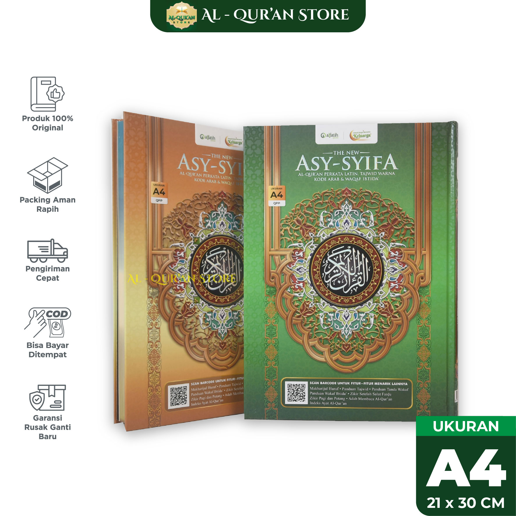 Al Quran Besar Asy Syifa A4 Tajwid Warna 30 Juz Kode Angka Alquran Dan Terjemahan Perkata Latin