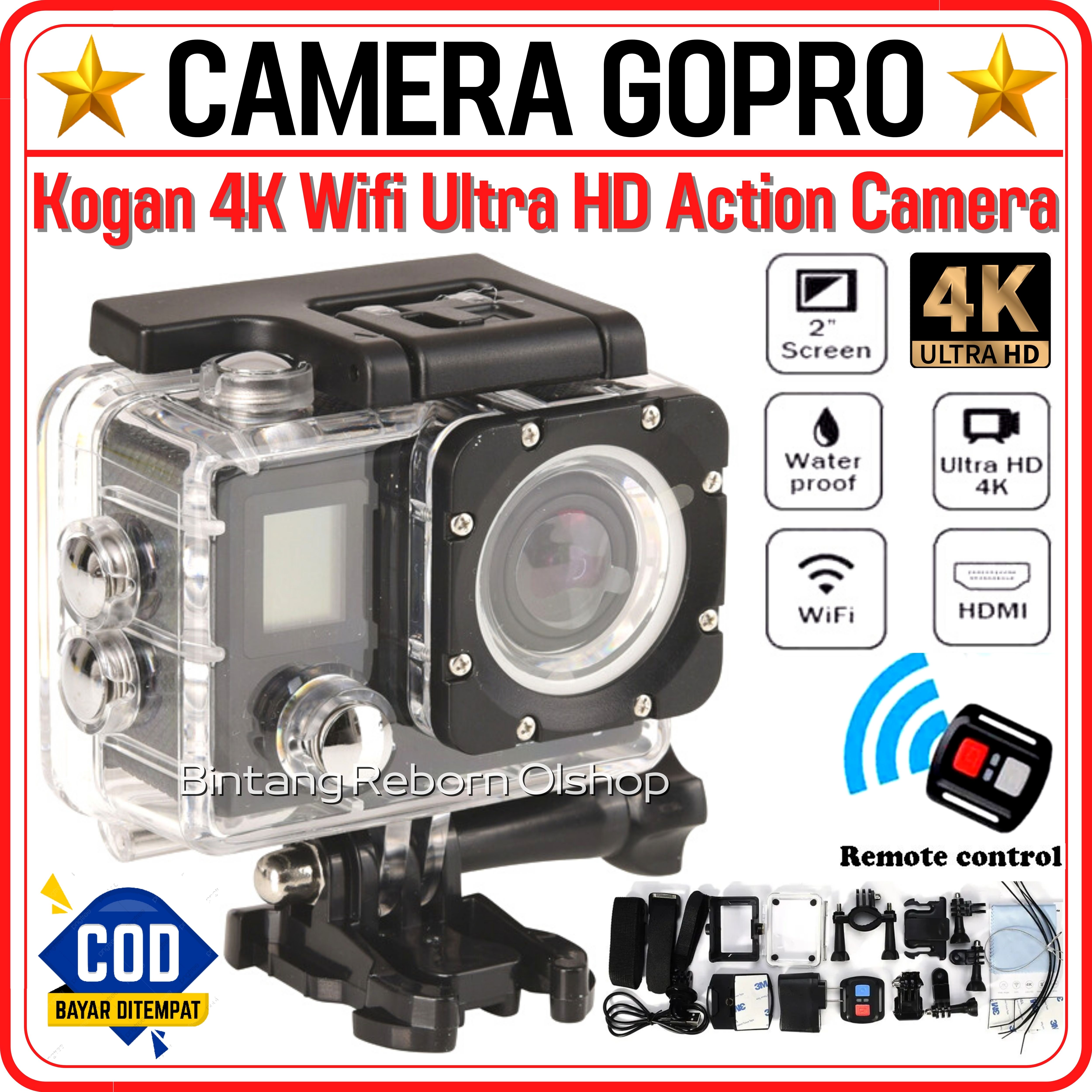 Kamera Kogan 4k Ultra Hd Wifi Kamera Gopro Kogan 4k ACTION