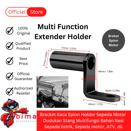 Bracket Breket Kaca Spion Holder Sepeda Motor Dudukan Stang Stand Bahan Besi Untuk HP Lampu Lainnya Harga 18,900 rupiah*Gratis Ongkir