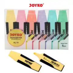 Highlighter Penanda Berwarna Pastel Colour JOYKO HL-70 1 Set 6 Pcs