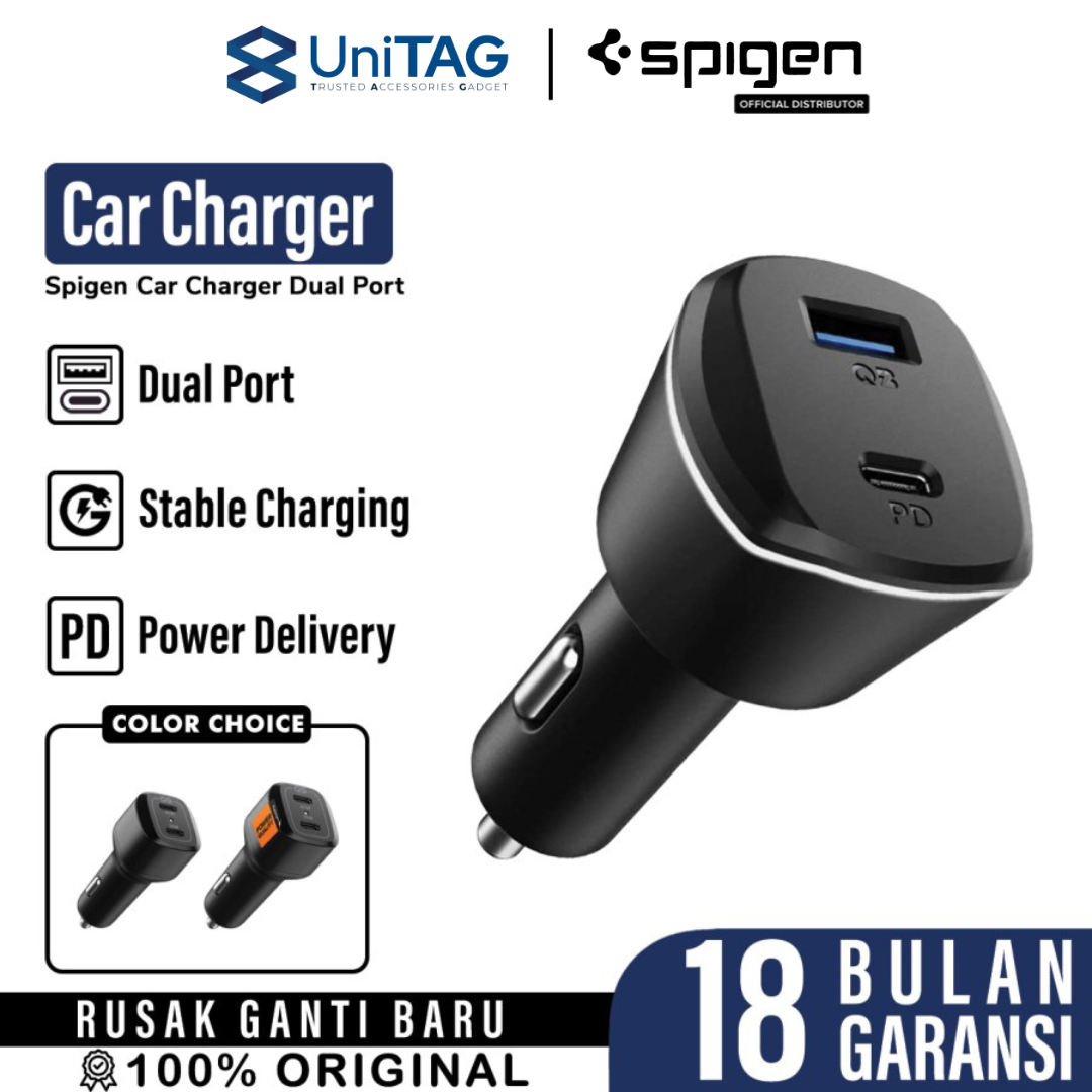Car Charger Mobil Spigen ArcStation PD QC 3.0 Dual USB Type C Charging Harga 599,000 rupiah*Gratis Ongkir