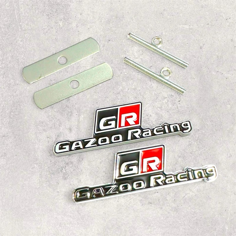 Emblem Stiker 3D dan Grill Mobil Toyota GR Sport Gazoo Racing Bahan Metal Harga 28,800 rupiah*Gratis Ongkir