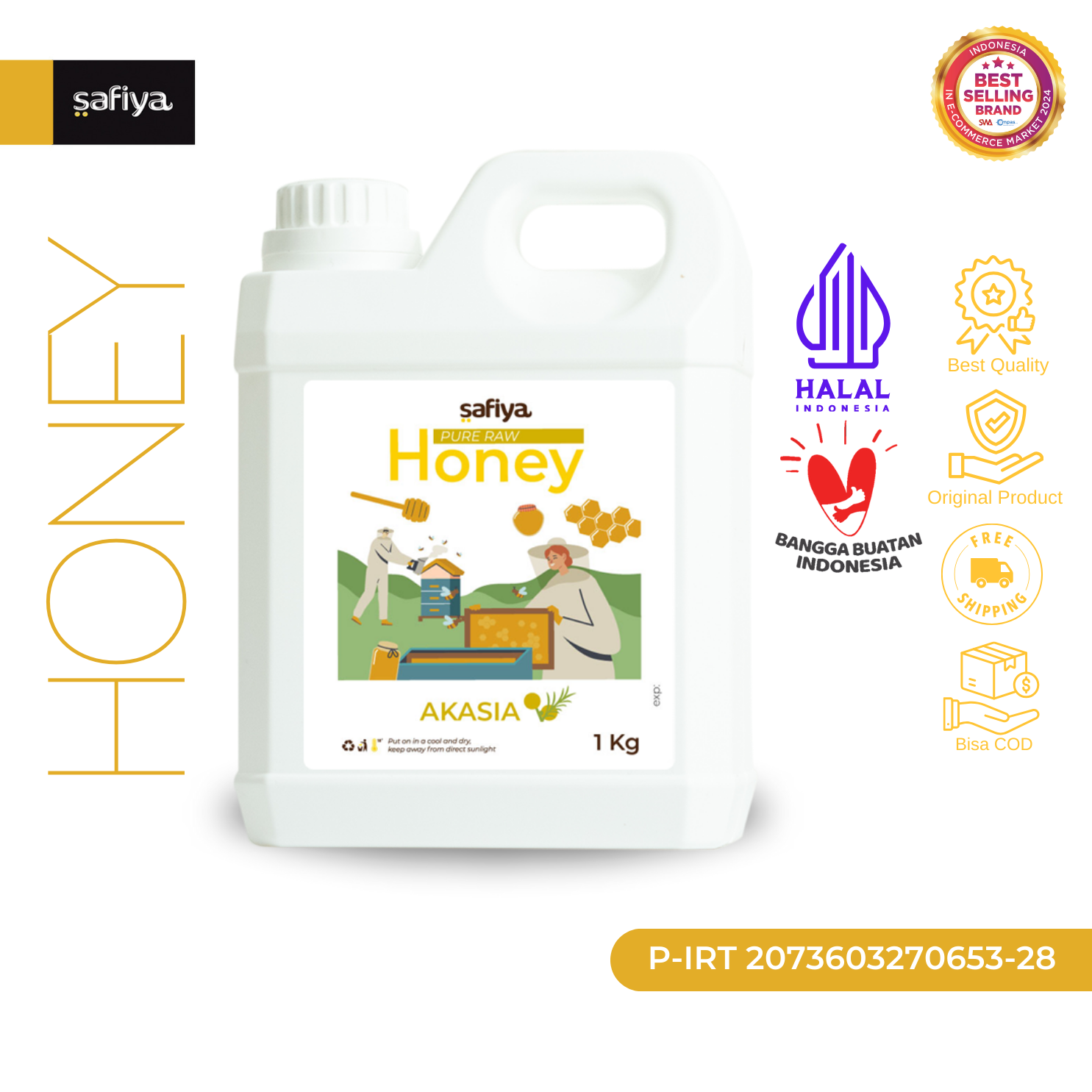 Safiya Madu Murni Akasia 1 Kg Raw Honey Premium
