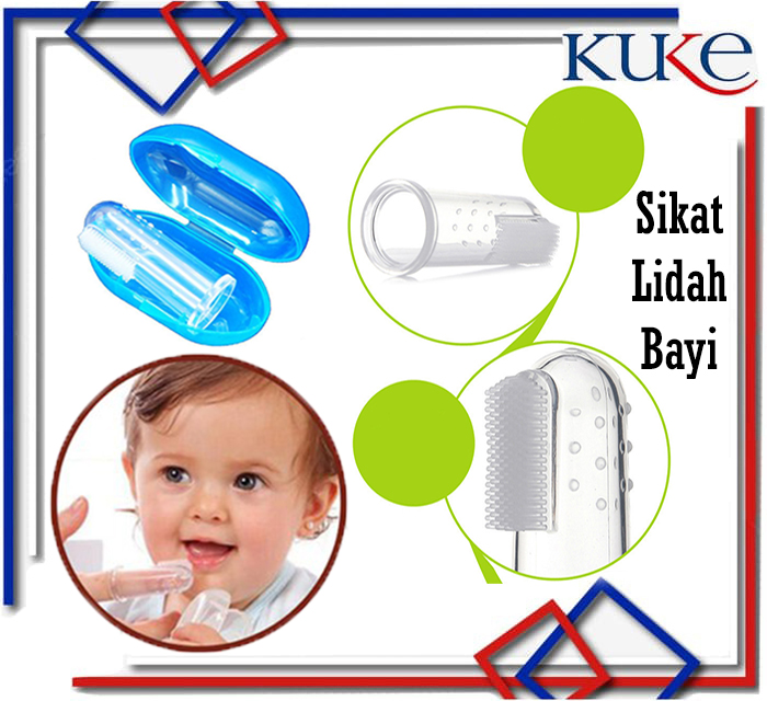 KUKE Sikat Lidah Bayi / Sikat Gigi Lidah Bayi Silikon Baby Finger