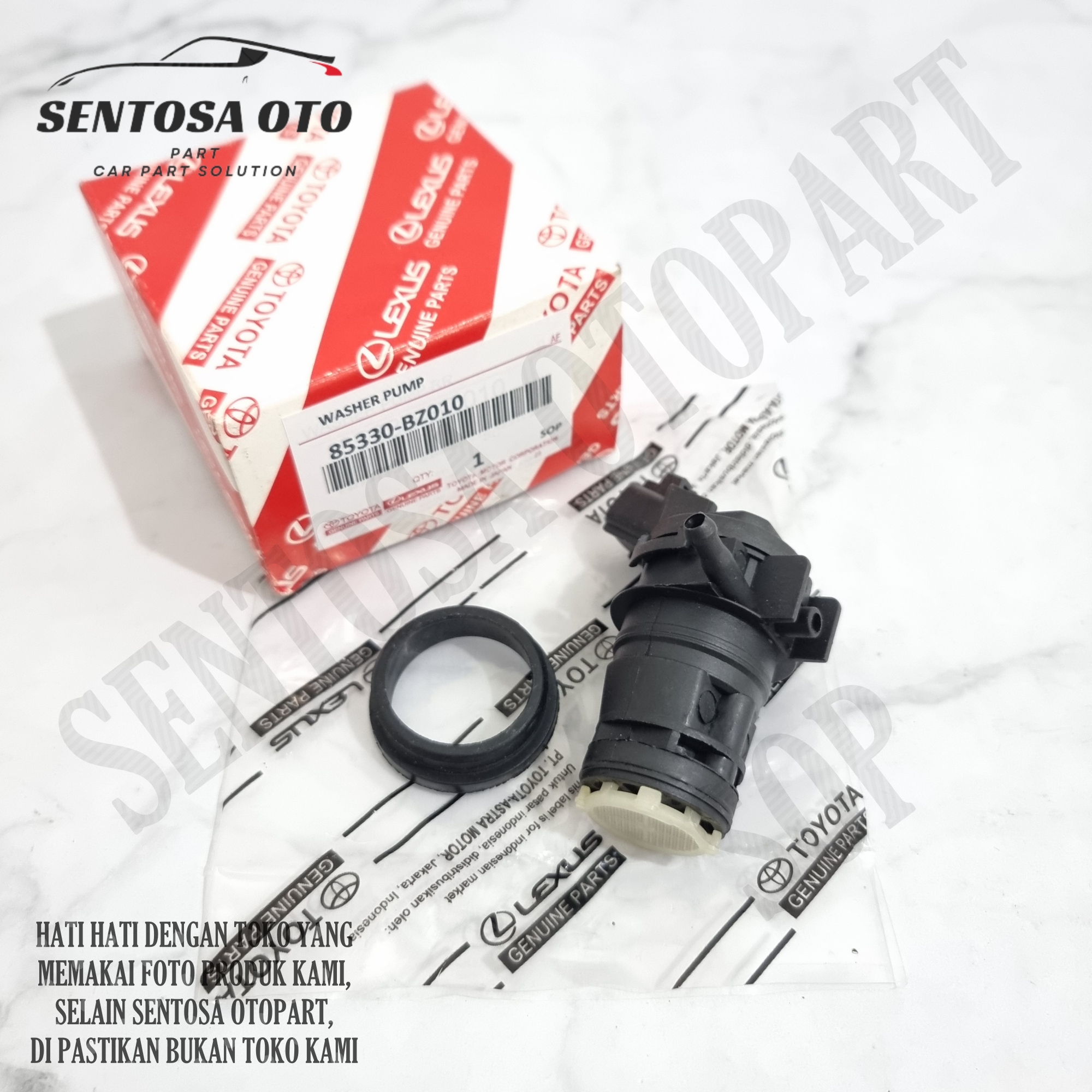 Washer Pump Motor Pompa Air Belakang Avanza Xenia Rush Terios Innova Yaris New Vios P/N 85330-BZ010 Harga 45,000 rupiah*Gratis Ongkir