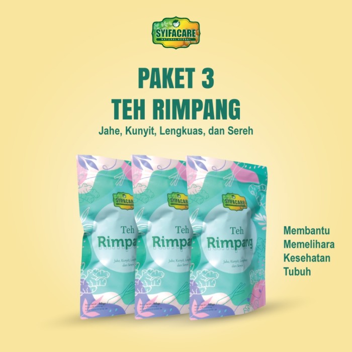 Paket 3 Teh Rimpang Seduh Syifacare Asli 100 % Bahan Alami Organik Jual Harga