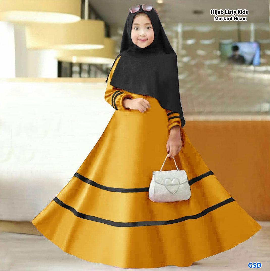 15 Trend  Terbaru Baju  Gamis  Hitam  Polos Anak Hierist 