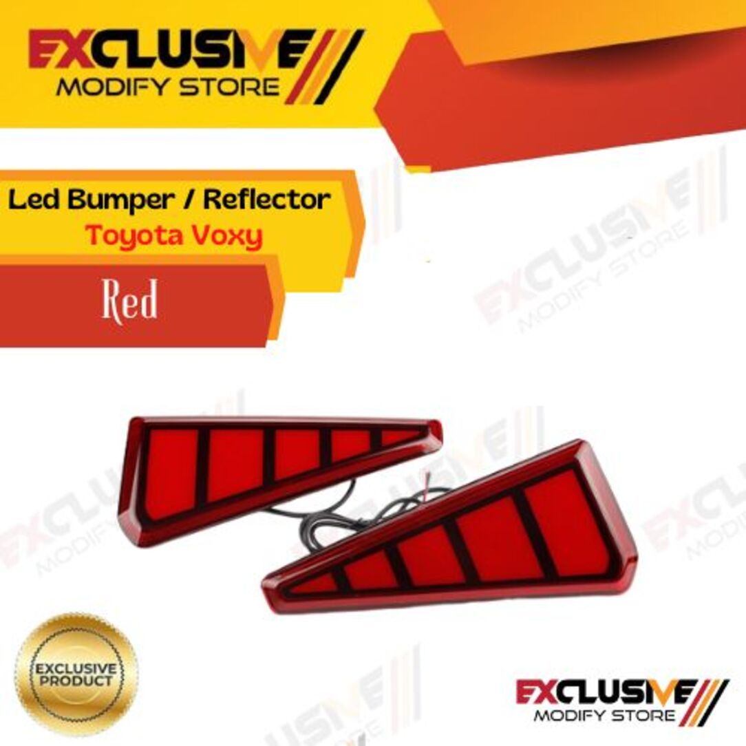 Bumper reflectors/led bumper/led cat eyes Toyota Voxy Red Harga 370,000 rupiah*Gratis Ongkir