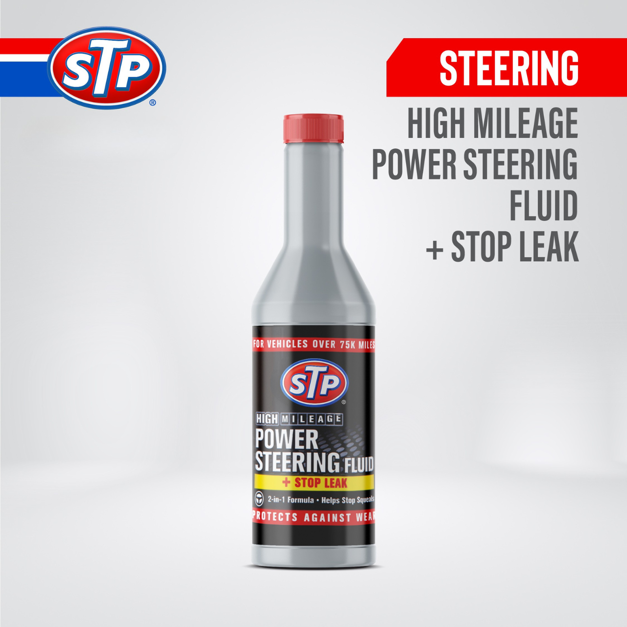 STP power steering fluid + stop leak 354 ml stir lubricating oil prevent brakes Harga 60,900 rupiah*Gratis Ongkir