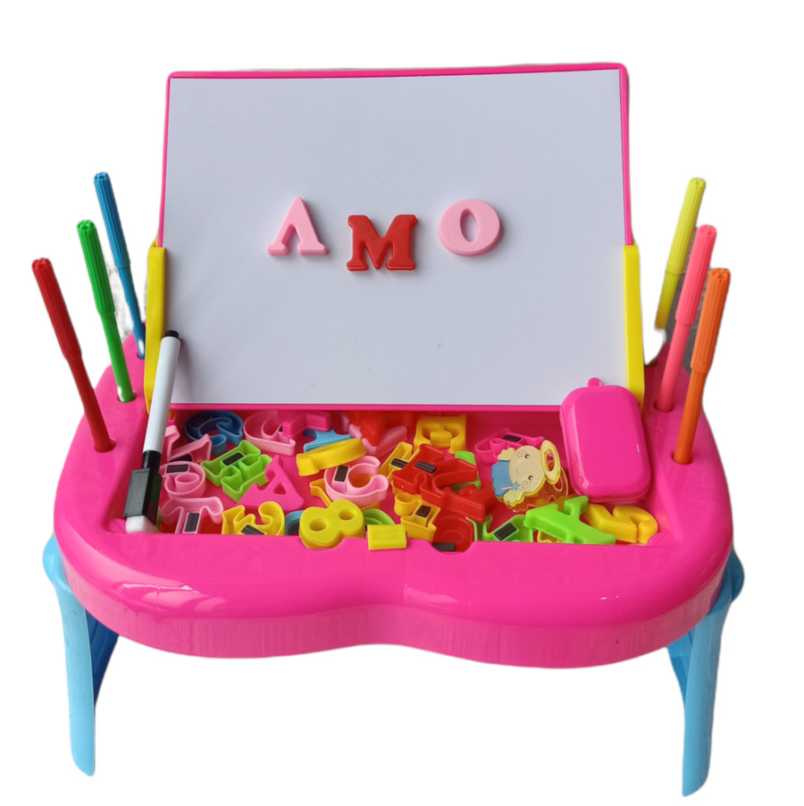 Mainan Papan TULIS Magnetic Drawing Board Meja Belajar Anak FU1131 โ Mainan Papan Magnet