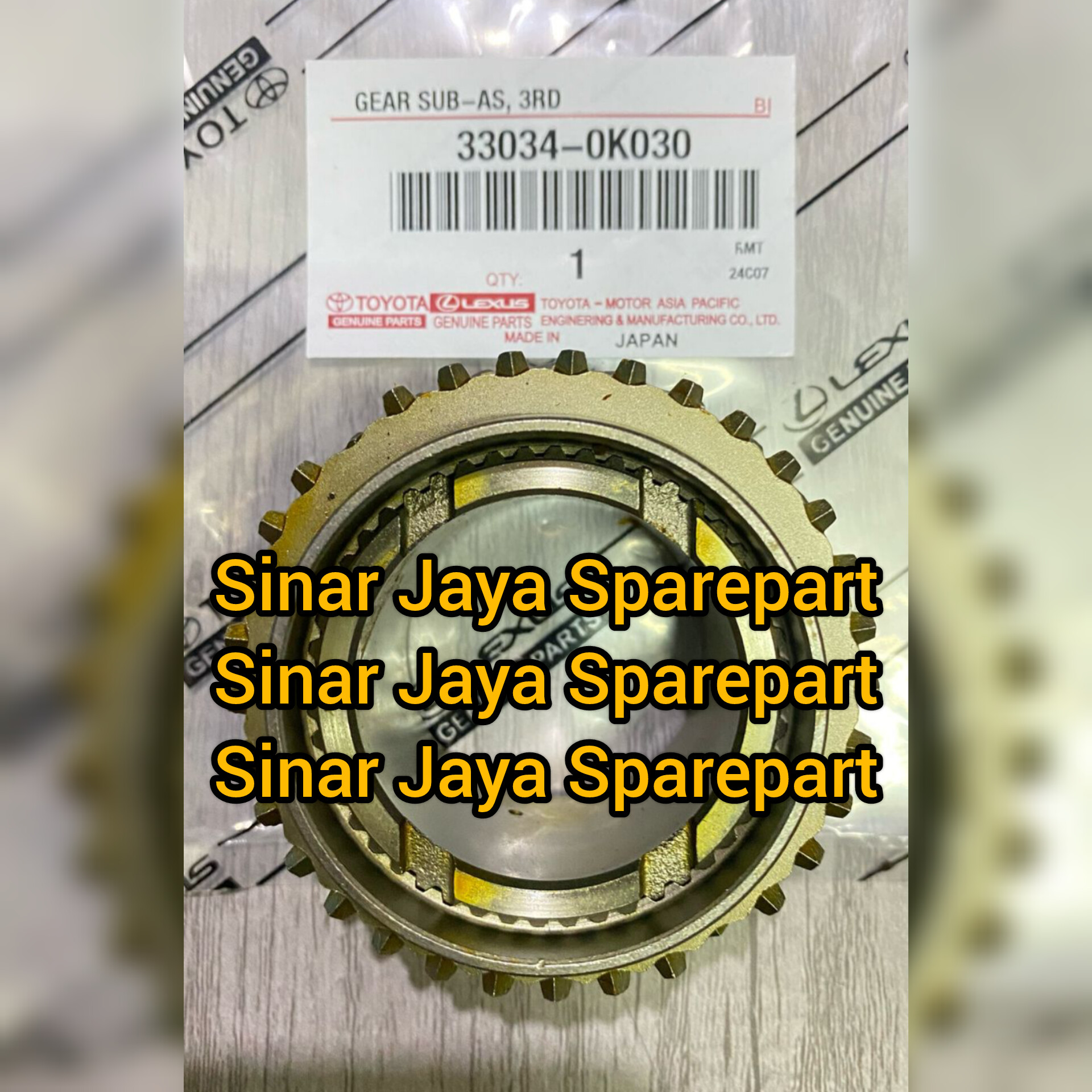 Gear 3 Innova 2.5cc 2.0cc 33034-71010 Harga 1,250,000 rupiah*Gratis Ongkir