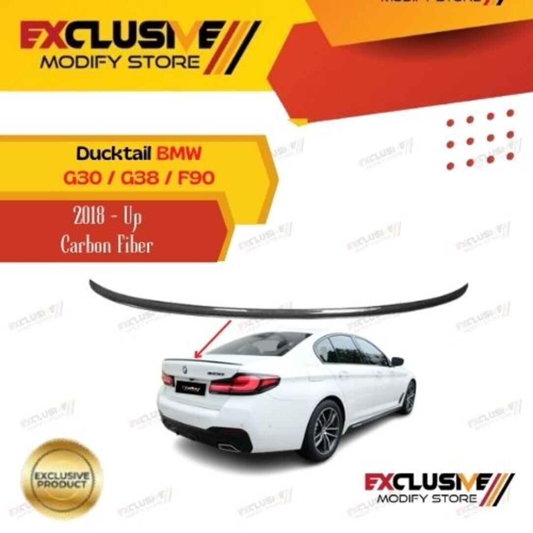 DUCKTAIL CARBON FIBER IMPORT BMW G30/G38/F90 2018-UP M5 MODEL Harga  1,700,000 Ringgit*Penghantaran Percuma