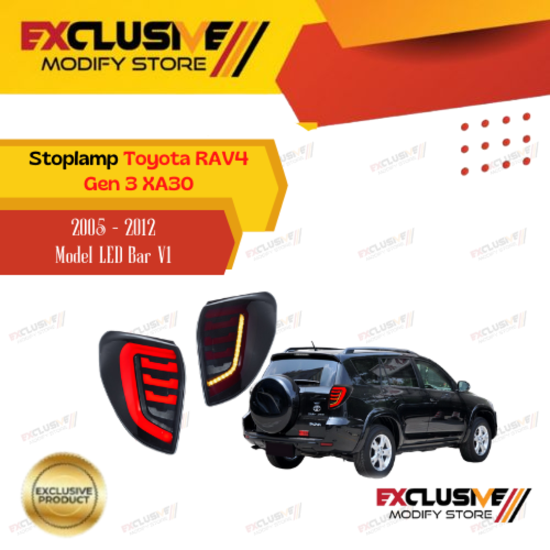 Toyota RAV4 Gen 3 xa30 (2005-2012) stoplamp model led bar V1 smoke Harga 4,250,000 rupiah*Gratis Ongkir