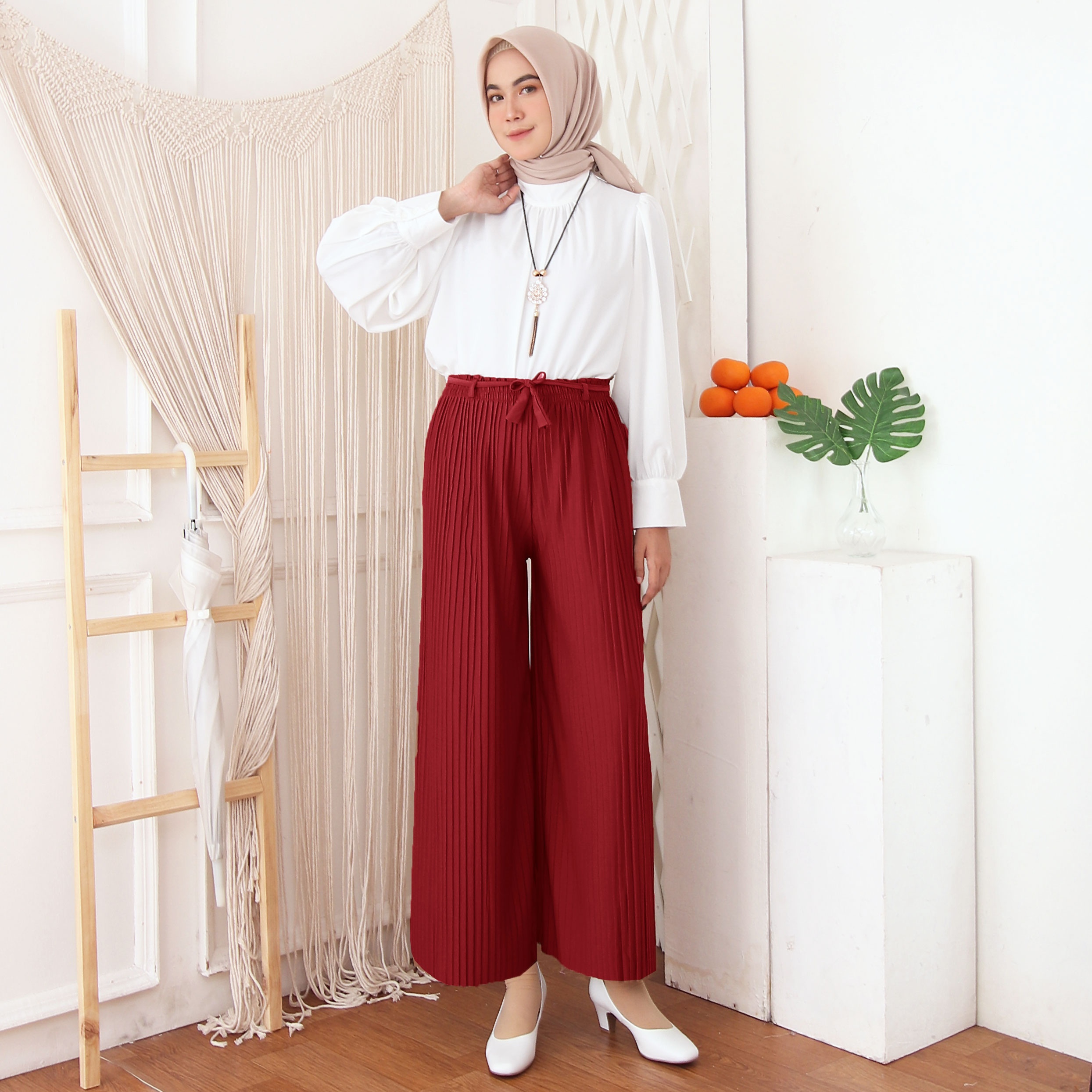 Pakaian Wanita Terbaru 2020 Celana Kulot Plisket Vanza | Lazada Indonesia
