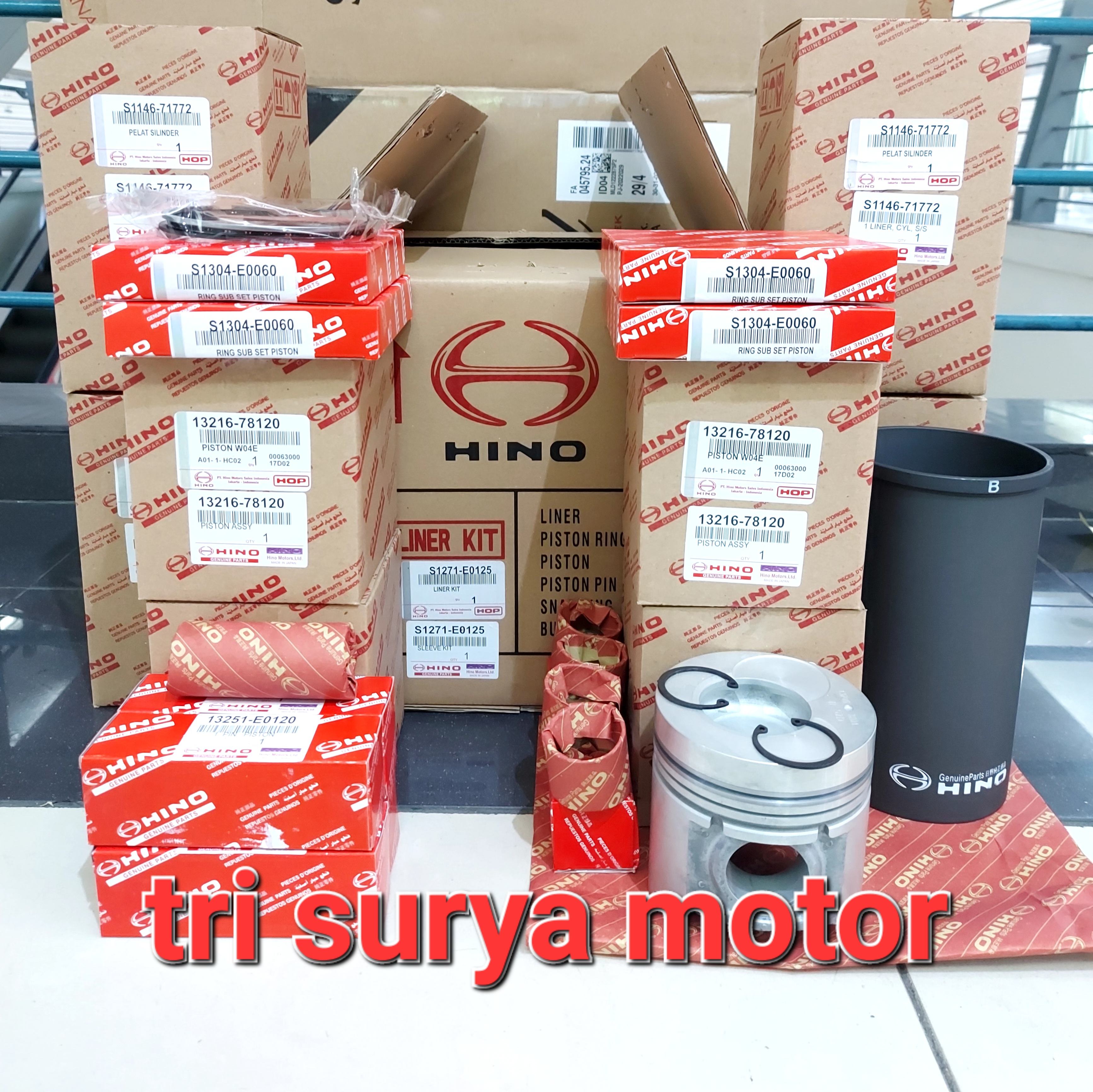 LINER KIT BORING SET FORING KOMPLIT DYNA HT125 KODE "B" ORI HARGA 1SET PNP Harga 3,750,000 rupiah*Gratis Ongkir