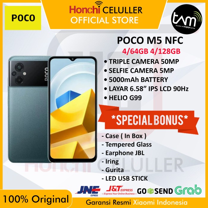 XIAOMI POCO M5 NFC 4/128 4/64 GB GARANSI RESMI POCO INDONESIA TAM Harga  2,299,000 Ringgit*Penghantaran Percuma