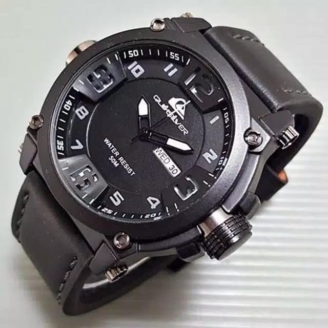 	 Jm Cod Free Baterai Jam Tangan Pria Korea Jam Tangan Pria Quiksilver Tanggal Aktif Tali Kulit / Fash 	