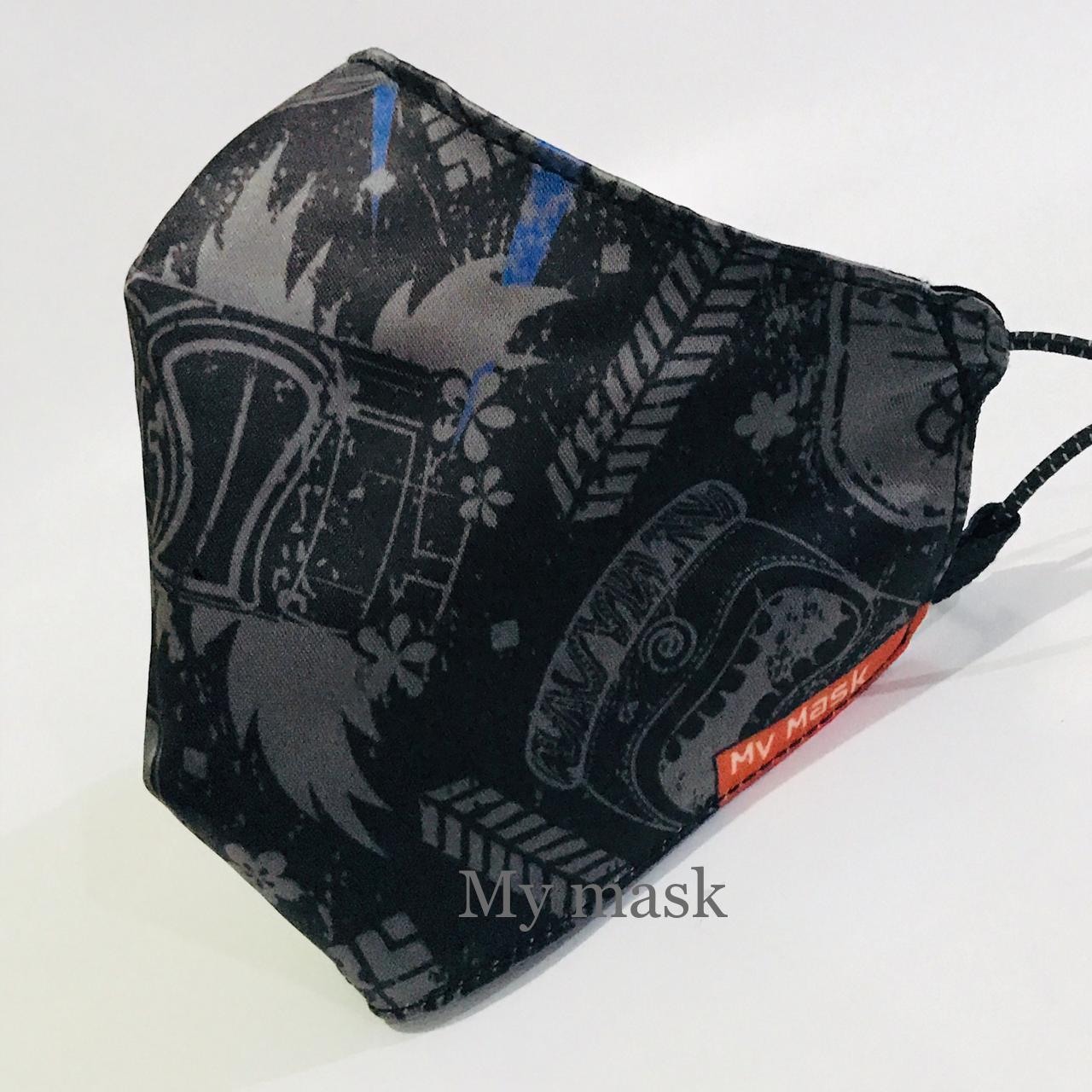 Masker motor premium full print black seri Harga 25,990 rupiah*Gratis Ongkir