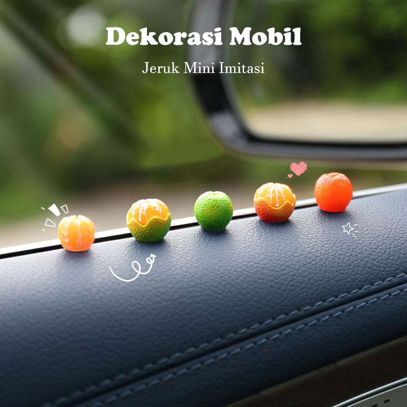 Car Decoration Simulation Orange Ornaments, 5Pcs Car Dashboard Decoration Harga 8,820 rupiah*Gratis Ongkir