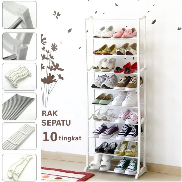 Amazing Shoe Rack Sepatu Rak Rack Jilbab 2 In 1 Rak Sandal Tempat Sepatu Dan Sandal Rak Almunium Rak 10 Tingkat Shenarhousehold168 Lazada Indonesia