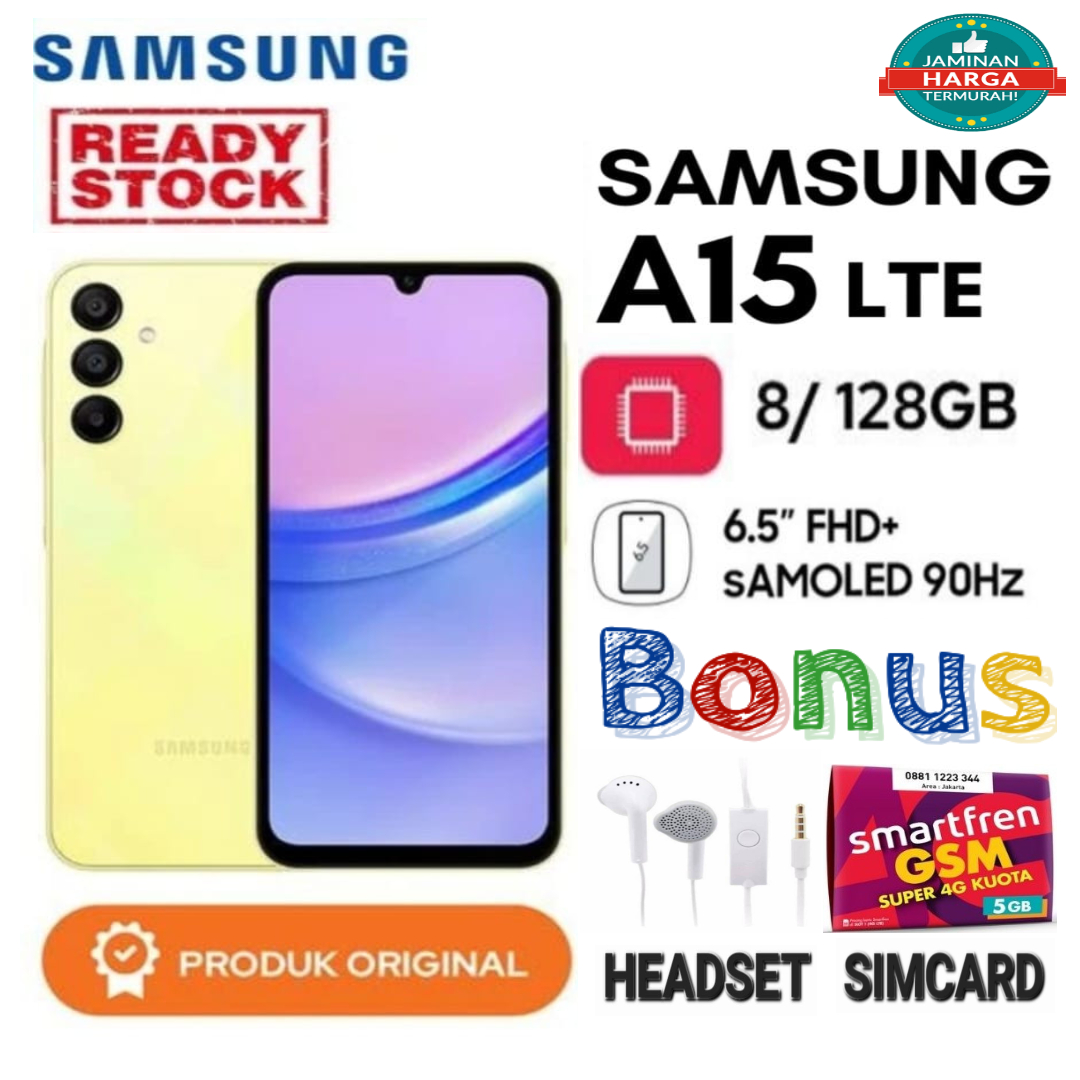 (Samsung Sale) Samsung Galaxy A15 5g 8/256Gb. | Helio G99 Chipset, 6.5 Screen | Super Amoled | Battery 5000 Mah - Guaranteed Harga 1,900,000 rupiah*Gratis Ongkir